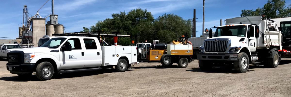 Trucks and equipment from the city works department
